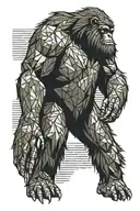 bigfoot tattoo design idea