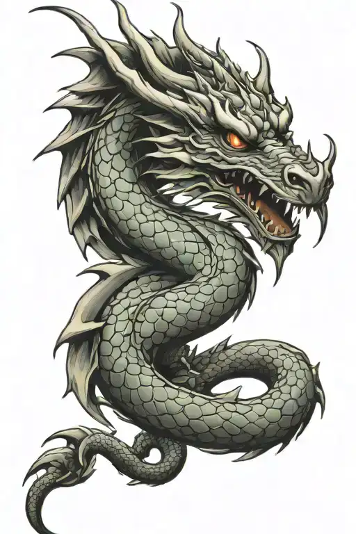 dragon wrapped around left arm sleeve tattoo tattoo design idea