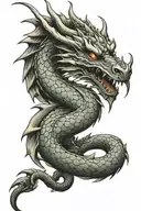 dragon wrapped around left arm sleeve tattoo tattoo design idea