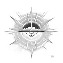 Clouds with Sun  tattoo design idea