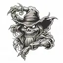 demonic scarecrow tattoo design idea