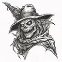 demonic scarecrow tattoo design idea