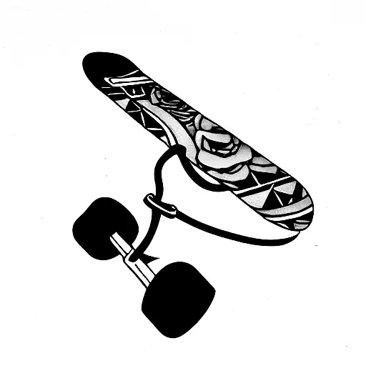 skateboard tattoo design idea