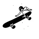 skateboard tattoo design idea