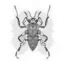 A beetle with intricate patterns and designs inspired by Kerala culture tattoo design idea