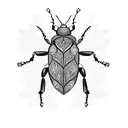 A beetle with intricate patterns and designs inspired by Kerala culture tattoo design idea