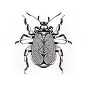 A beetle with intricate patterns and designs inspired by Kerala culture tattoo design idea