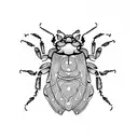 A beetle with intricate patterns and designs inspired by Kerala culture tattoo design idea