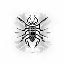 A beetle with intricate patterns and designs inspired by Kerala culture tattoo design idea