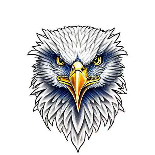 I need an eagle to tattoo on the neck with the following characteristics: that shows a lot of presence, with an imposing tattoo design idea