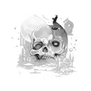 memories turning into cinema. we are only the stories  tattoo design idea