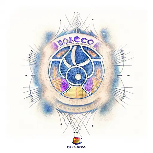 barca disco solar ra y apofis tattoo design idea