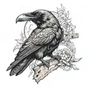 raven bird in special forces soldier holding AK47 tattoo design idea