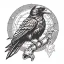 raven bird in special forces soldier holding AK47 tattoo design idea
