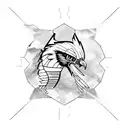 hawk wing spread tattoo design idea