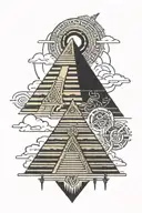 Aztec pyramid tattoo design idea