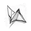 A paper plane folded from a map, with the destination marked on it tattoo design idea