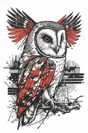 barn owl tattoo design idea