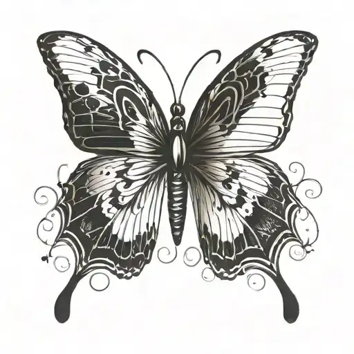 A butterfly tattoo for men which is manly and symbolises contrast growth , freedom and power to overcome difficulties  tattoo design idea