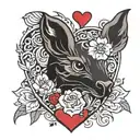 Grandma with a heart tattoo design idea