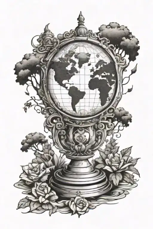 the world is yours trophy from scarface tattoo design idea