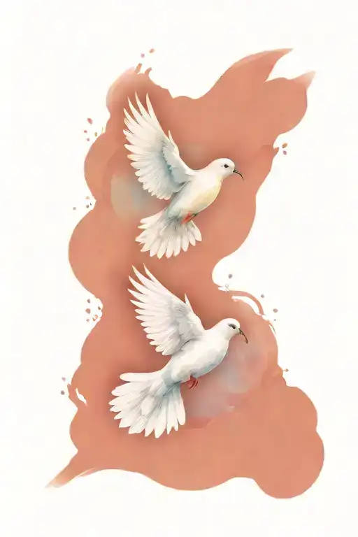 dove flying tattoo design idea