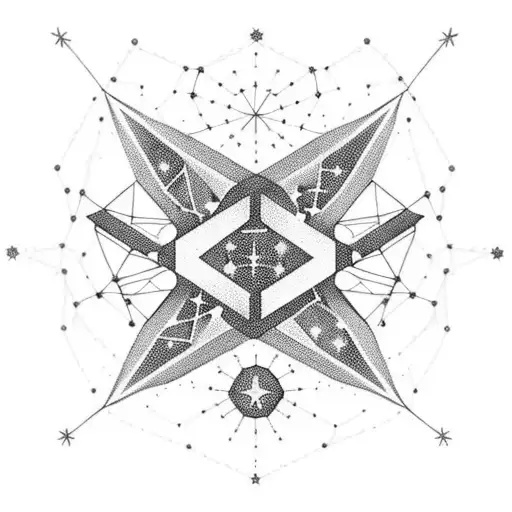 A constellation tattoo representing each member of your family tattoo design idea