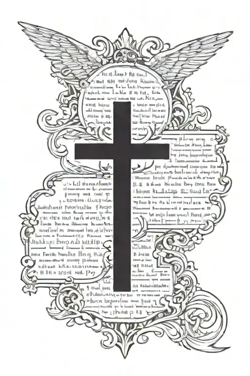 the lords prayer tattoo design idea