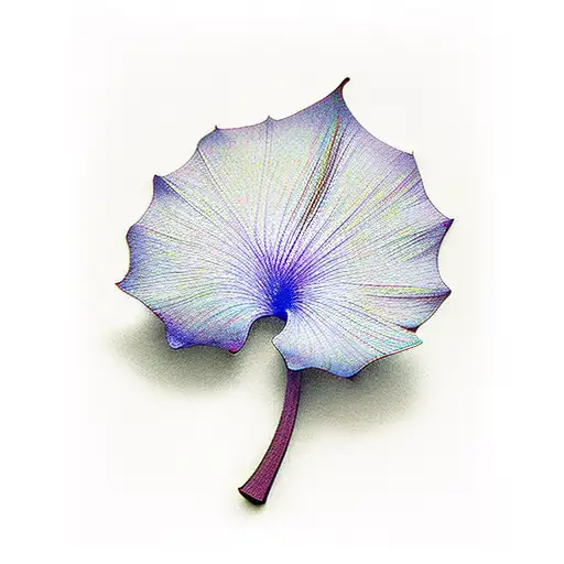 hoja de ginkgo, flor del cerezo japonés tattoo design idea