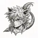 killua Hunter x hunter lightnight tattoo design idea