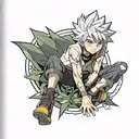 killua Hunter x hunter lightnight tattoo design idea
