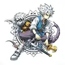 killua Hunter x hunter lightnight tattoo design idea