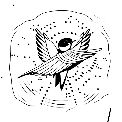 Swallow Bird tattoo design idea