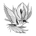 Swallow Bird tattoo design idea