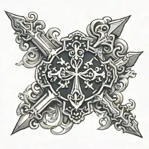 create me a tattoo that has three crosses tattoo design idea