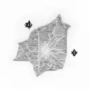 israel map tattoo design idea