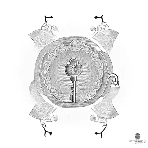 A delicate key with the message 'Unlocking the love my mom gave me' tattoo design idea