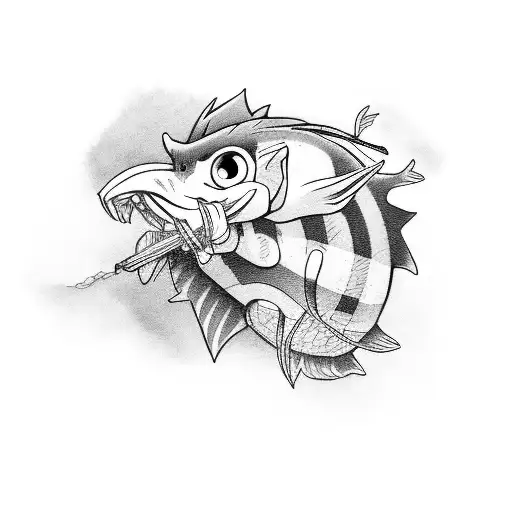 gon from hxh fishing tattoo design idea
