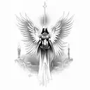 azrael the angel of death tattoo design idea