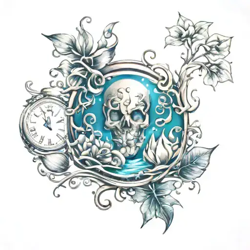 start life over again and have luck tattoo design idea