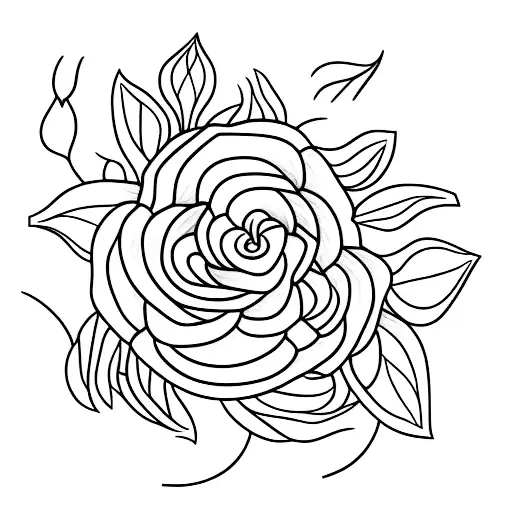 flowers coming out of gills tattoo design idea
