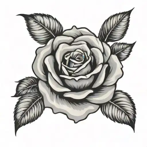 rose with the name mashu on it  tattoo design idea