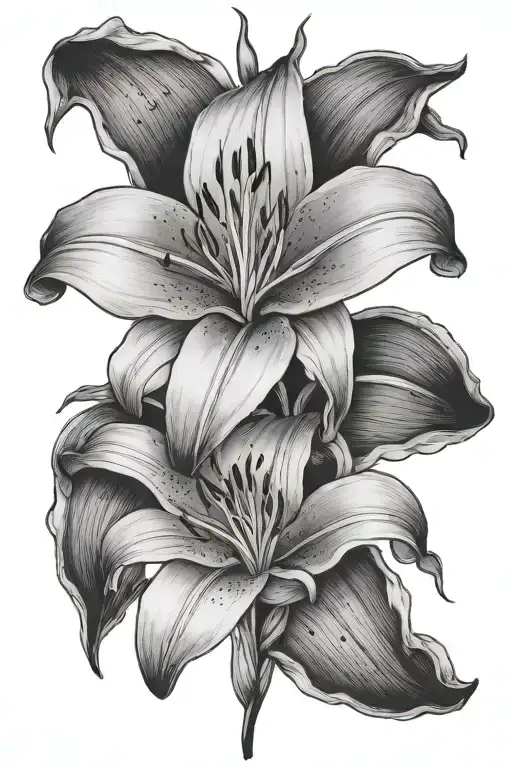 lily flower shoulder tattoo no leafs growing tattoo design idea