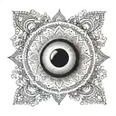 evil eye mandala tattoo design idea