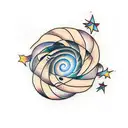 spiral galaxy  tattoo design idea