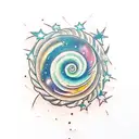spiral galaxy  tattoo design idea