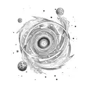 spiral galaxy  tattoo design idea