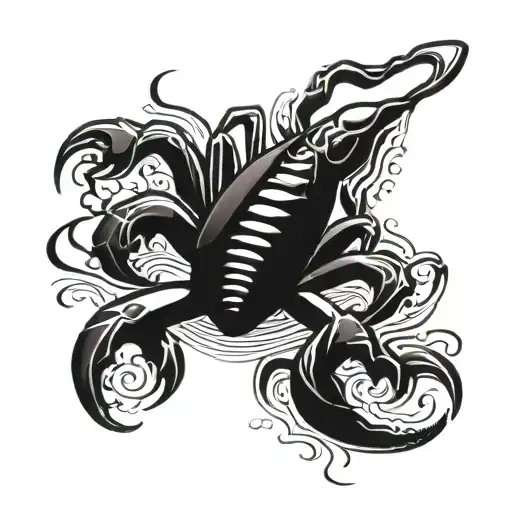 scorpion on frogs back tattoo design idea