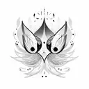A coffee cup with song birds flying out of it tattoo design idea