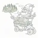 bill key Gravity falls, and adventure time snail on the golf cart from a show more tattoo design idea